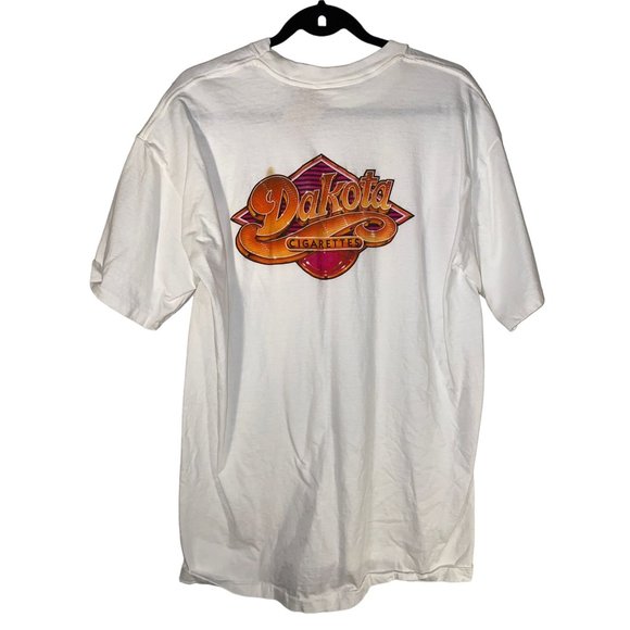 Vintage Cigarette Tee 1990s Dakota Cigarettes Pocket Tee Camel Cigarettes - Picture 1 of 3